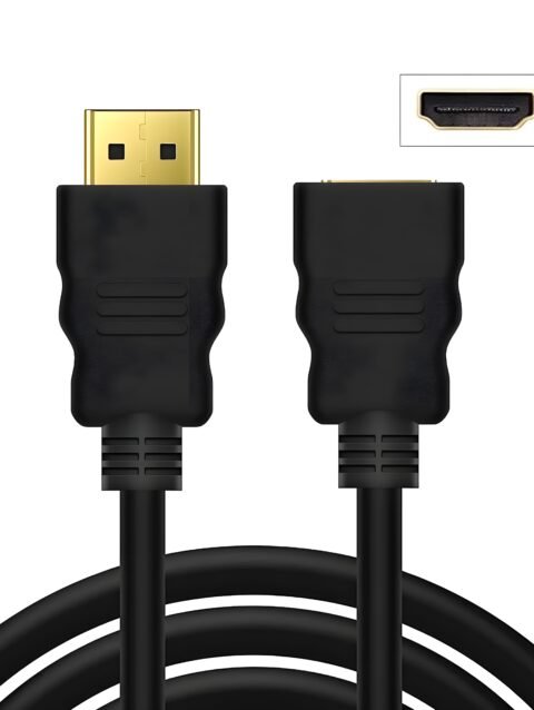 HDMI Male to Female Extension Cable Support 3D 4K 1080P HDMI Extender for TV Stick, Roku Stick, Chromecast, Nintendo Switch, Xbox 360, PS4, PS3, Blu Ray Player, HDTV, Laptop, PC