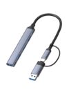 ype C Hub, Type-A+C to 4 Port With 5 Gbps Superspeed Data Transmission,1*USB 3.0 Ports,3*USB 2.0 Port,Sleek Metal Design usb c hub For Laptop, Macbook, chromebook,Tablets & Smartphones (Grey)