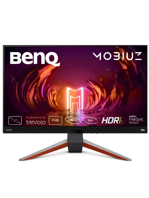 BenQ MOBIUZ EX270M 27" 240Hz 1ms MPRT IPS Full HD HDR Gaming Monitor | FreeSync Premium| Height Adjustment| 99% sRGB| 400nits| Black Equalizer| treVolo Speakers| HDMI| DP| USB 3.0 Hub (Metallic Grey)