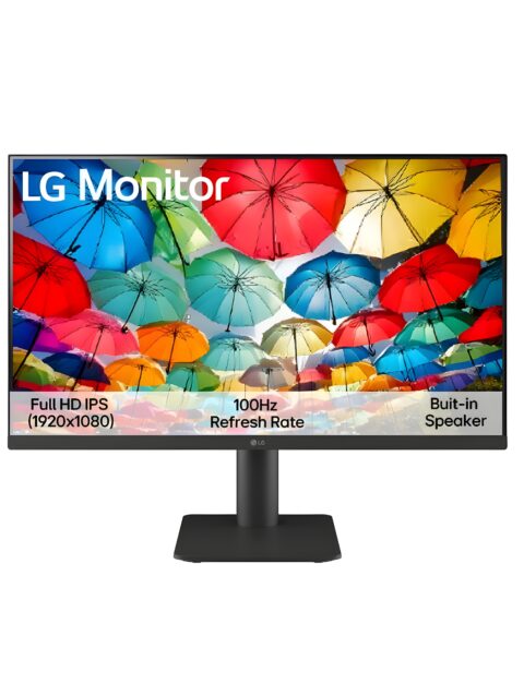 LG 27MS550 (27 Inch) IPS Full HD (1920 x 1080) Monitor, 5ms, 100Hz, HDMI X 2, Built-in Speaker, Tilt & Height Adjustable Stand, Virtual Borderless, Flicker Safe, Reader Mode,OnScreen Control, Black