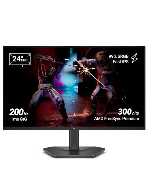 Dell SE2425HG 23.8" FHD IPS Gaming Monitor, 200Hz Refresh, 3side narrow bezels, 1ms GtG, AMD FreeSync Premium,HDR 10,300nits, 1000:1 Contrast, 99% Srgb, Tilt, 2*HDMI 2.1 TDMS(supports HDMI VRR),DP