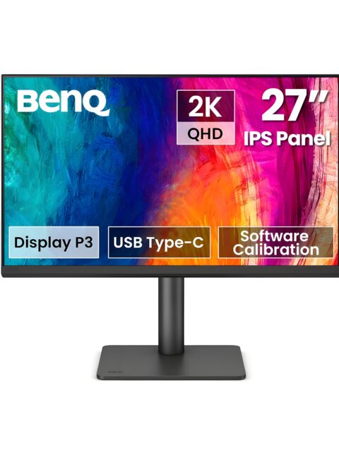 BenQ PD2706QN 27” 2K QHD (2560x1440) 100Hz IPS Color Accurate Monitor for Designers| 95% P3| 100% sRGB/Rec.709| 90W USB-C|Software Calibration| Daisy Chain|Nano Matte Panel| Pantone & Calman Certified
