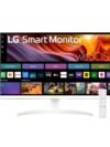 LG 27SR75U Smart Monitor, 27", IPS, 4K, UHD (3840x2160), HDR10, USB Type-C 65W PD, webOS 23, AirPlay Screen Share, Bluetooth, ThinQ App, Built-in Speaker, Height Adjustment, HDMI, USB, White Color