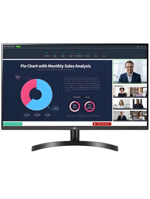 LG 32Qn600 32 Inches (80 Cm) Qhd 2K LCD 2560 X 1440 Pixels IPS Display 3 Side Borderless - HDR 10, Srgb 99%, AMD Free Sync - Dual Hdmi, Display Port (Black)