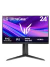 LG Ultragear 24GS65F IPS Full HD Gaming Monitor, 24 Inch, 1920 X 1080, 1ms, 180Hz, HDR 10, NVIDIA G-Sync Compatible, AMD FreeSync, Height/Pivot/Tilt Adjustable Stand, Borderless Design, DP, HDMI
