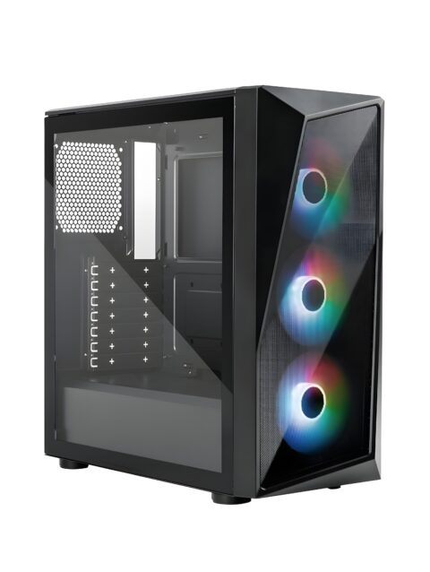 Cooler Master CMP520 Mesh Computer Case - 280mm Radiator Support | High Airflow Case | 3 x 120mm ARGB Fans Pre-Installed | Gaming Case, Black