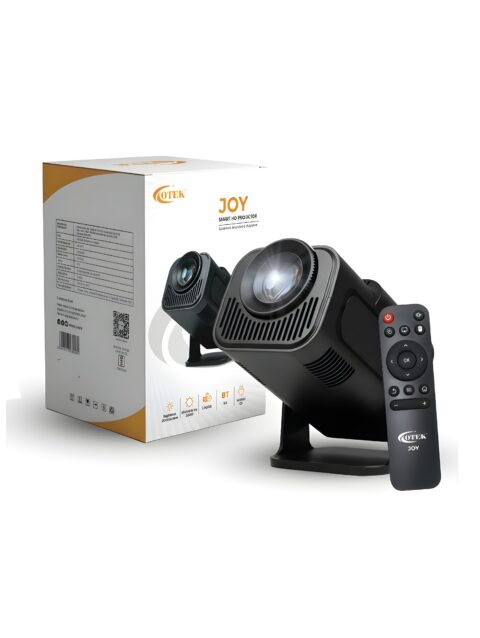 OTEK Joy Smart Portable Projector | Android 11, Native 720P HD with 4K Support | 3500 Lumens 200 ANSI | 5G WiFi & BT 5.4 | Mini Home Theater, Keystone, 180° Flip, Built-in Speaker