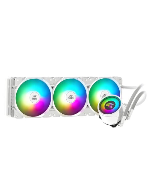 Ant Esports ICE-360 360mm Addressable RGB 2600 RPM AIO I CPU Liquid Cooler - White I Support Intel - LGA115X/1200/1700/1366/2011/2066 & AMD - FM1/FM2/AM2//AM2+/AM3/AM3+/AM4/AM5