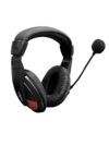 FRONTECH On Ear USB Multimedia Headphone with Built-in Microphone | 40mm Drivers for Dynamic Sound Quality | Leather Cushion | Adjustable Mic Boom (HF-3442, Black)