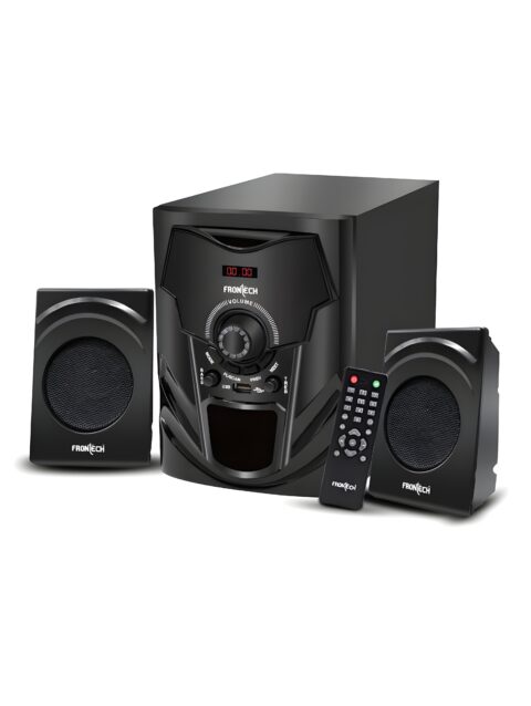 FRONTECH (3955 - Black) 2.1 Channel Speaker System | Bluetooth 5.0-40W Output, USB|BT|FM Support|LED Display,
