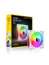 Ant Esports Sciflow 120mm ARGB Case Fan - White, Infinity Mirror Design, PWM Control, RGB Sync, 1500 RPM, 65.4 CFM Airflow
