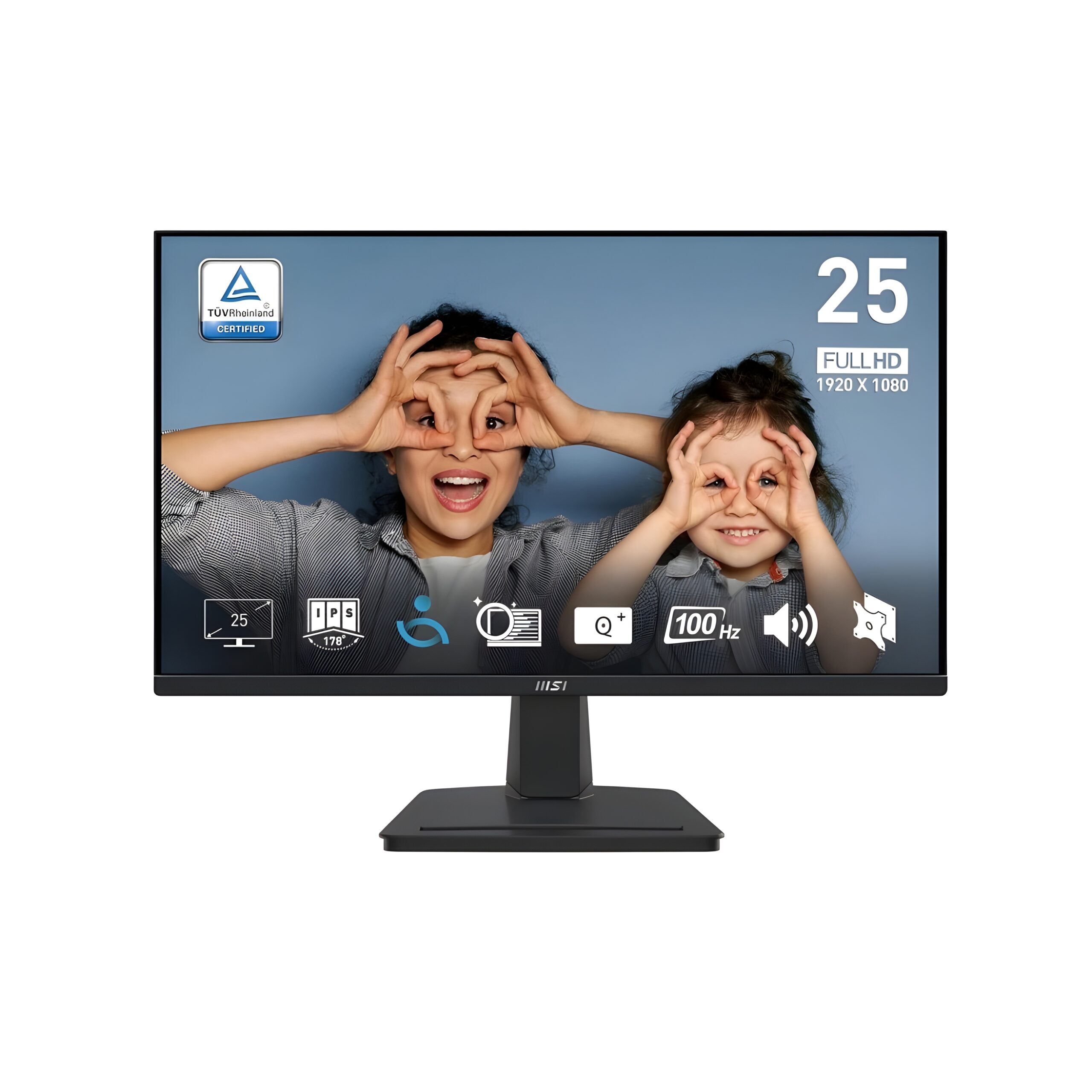 71uO0cF6vqL._SL1500_ (1) MSI PRO MP251 24.5 Inch Full HD Office Monitor - 1920 x 1080 IPS Panel, 100 Hz, Eye-Friendly Screen, Built-in Speakers, Tilt-Adjustable - HDMI 1.4b, D-Sub (VGA)