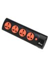 Xcess1.5 m XP4004P POWERX 4 Socket Extension Boards (Black, Orange)