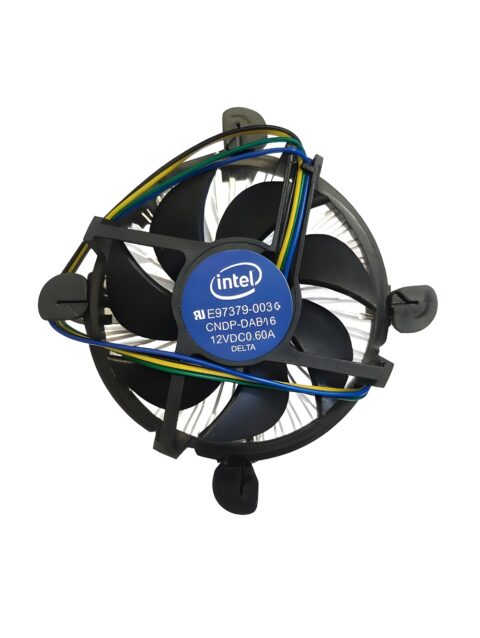 GLOBAL TOUCH CPU Fan Stock Cooler with Aluminium Heatsink | Desktop Processor Cooling Fan for Core i3/i5/i7 | 4-Pin Quiet Stock Cooler Compatible with LGA