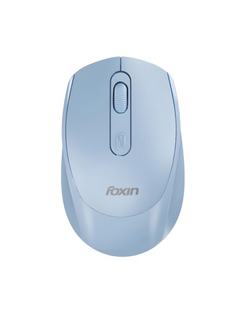 Foxin Flow Wireless Mouse with Rechargeable Battery, Black, Green, Blue, White ,Bluetooth & 2.4 Ghz Dual Connectivity, 4 Buttons, Upto 1600 DPI, Type-C Charging | Ergonomic Office Mouse for Laptop, MacBook, PC |