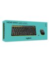 Logitech MK240 Nano Wireless USB Keyboard and Mouse Set, 12 Function Keys 2.4GHz Wireless, 1000DPI, Spill-Resistant Design, PC/Mac, Black/Chartreuse Yellow