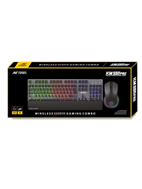 Ant Esports KM550PRO Wireless Keyboard & Mouse Combo – Black