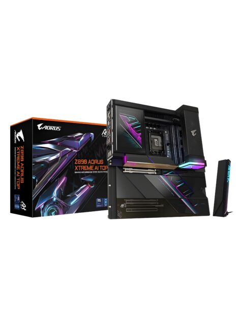 GIGABYTE Z890 AORUS Xtreme AI TOP Intel Core Ultra (Series 2) LGA 1851 Motherboard, E-ATX, DDR5, 4X M.2, PCIe 5.0, Thunderbolt 5, WIFI7, 10GbE LAN, EZ-Latch