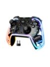 FRONTECH Fire Pro Wireless Gaming Pad with 2.4GHz | Dual Vibration Motors | RGB Lighting|Trigger Button|Compatible with PS3, PC & Android TV (GP-0002, Black)