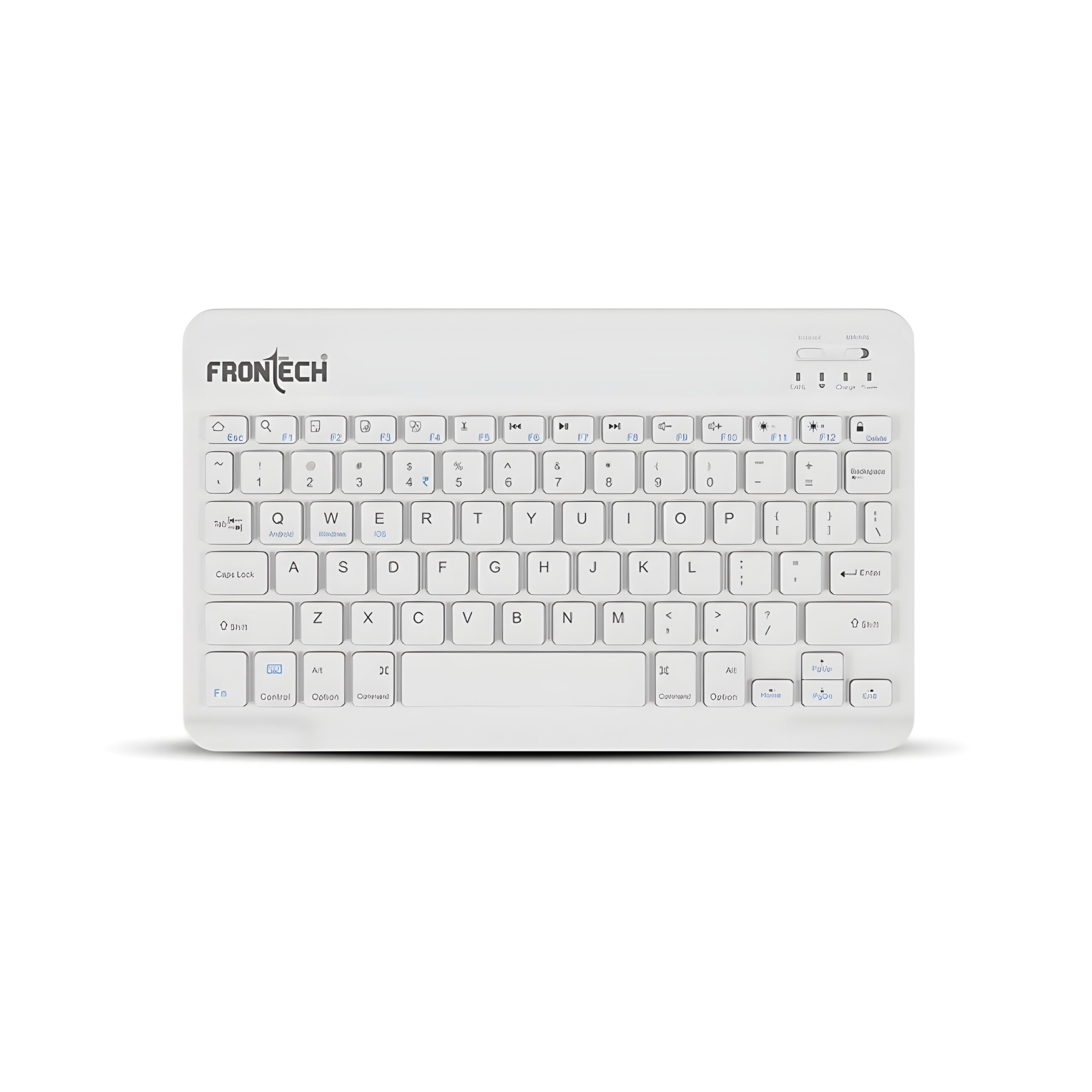 FT1603AW_1 (1) FRONTECH Wireless Mini Keyboard FT-1603AW | BT Multi-Device | 78 Keys with Functional Hot Keys | Silent Scissor Switch | 120mAh Rechargeable Battery | Android, Windows & iOS | 1 Year Warranty
