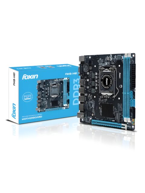 FOXIN H61 Motherboard Prime - LGA 1155 Socket with H4611 Chipset | Dual Channel DDR3 Max Memory Upto 16GB (8 GB x 2) RAM | CPU Supports LGA1155 Socket i3/i5/i7 Series CPU | NVME Port | for PC