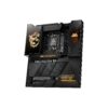 Specification Details Product Name MSI MEG X870E GODLIKE Product Type High-End E-ATX Gaming Motherboard Series MSI MEG Series Platform AMD Chipset AMD X870E CPU Socket AMD Socket AM5 Supported CPU Families AMD Ryzen™ 9000 / 8000 / 7000 Series Desktop Processors CPU Overclocking Supported, with MSI OC Engine and advanced BIOS tuning features Power Design 24+2+1 Duet Rail Power System Power Stage Rating 110A Smart Power Stages CPU Power Connectors 2 × 8-pin CPU power connectors Main Power Connector 1 × 24-pin ATX power connector Supplemental PCIe Power 1 × 8-pin PCIe power connector Front USB-C Power Delivery Front Type-C Quick Charge connector with up to 60W USB Power Delivery support PCB 10-layer server-grade PCB PCB Copper 2oz copper PCB Memory Type DDR5 Memory Slots 4 × DDR5 UDIMM slots Memory Architecture Dual-channel Maximum Memory Capacity Up to 256GB Memory Overclocking Supported AMD EXPO™ Supported JEDEC Memory Support Supported AMD POR Memory Speed Supported Non-ECC Memory Supported Unbuffered Memory Supported CUDIMM Support Supported, Clock Driver bypass mode only Maximum Advertised DDR5 OC Speed Up to DDR5-9200+ MT/s (OC), depending on CPU and memory configuration Ryzen 9000 1DPC 1R Up to 8400+ MT/s Ryzen 9000 1DPC 2R Up to 6400+ MT/s Ryzen 9000 2DPC 1R Up to 6400+ MT/s Ryzen 9000 2DPC 2R Up to 6400+ MT/s PCIe x16 Slots 2 × PCIe x16 physical slots Primary PCIe Slot PCIe 5.0 x16 from CPU Secondary PCIe Slot PCIe 5.0 x8 from CPU Third Expansion Slot 1 × PCIe 4.0 x4 PCIe Configuration with Ryzen 9000/7000 Up to PCIe 5.0 x16/x0 or x8/x8 PCIe Configuration with Ryzen 8700/8600/8400 Up to PCIe 4.0 x8/x0 PCIe Configuration with Ryzen 8500/8300 Up to PCIe 4.0 x4/x0 PCIe 4.0 x4 Slot From AMD X870E chipset PCIe Slot Release MSI EZ PCIe Release PCIe Slot Protection Steel Armor II M.2 Slots Total 7 × M.2 Onboard M.2 Slots 5 × M.2 Expansion M.2 Slots 2 × additional M.2 through M.2 XPANDER-Z SLIDER GEN5 card M.2_1 PCIe 5.0 x4 from CPU; supports 2260/2280 M.2_2 PCIe 5.0 x4 from CPU; supports 2260/2280 M.2_3 PCIe 4.0 x4 from chipset; supports 22110/2280 M.2_4 PCIe 4.0 x2 from chipset; supports 2260/2280 M.2_5 PCIe 4.0 x4 from chipset; supports 2260/2280 M.2 Expansion Card M.2 XPANDER-Z SLIDER GEN5 Expansion Card M.2 Slots 2 × PCIe 5.0 x4 M.2 slots M.2 Expansion Card Design One-slot-thick design M.2 Expansion Card Installation EZ Slide design M.2 Cooling MSI Shield Frozr / Double-Sided M.2 Shield Frozr M.2_4 / PCIe Interaction Installing a device in M.2_4 causes PCI_E3 to operate at x2 unless changed in BIOS M.2 / USB4 Bandwidth Sharing M.2_2 shares PCIe 5.0 x4 bandwidth with rear USB 40Gbps Type-C ports SATA Ports 4 × SATA 6Gb/s SATA RAID RAID 0, RAID 1 and RAID 10 M.2 NVMe RAID RAID 0, RAID 1, RAID 5 and RAID 10 RAID 5 Limitation RAID 5 for M.2 NVMe requires Ryzen 9000 Series processors M.2 RAID 10 Limitation RAID 10 for M.2 NVMe supported with Ryzen 9000/7000 Series processors USB 40Gbps 2 × rear USB 40Gbps Type-C USB 20Gbps 1 × front USB 20Gbps Type-C USB 10Gbps Type-A Rear 8 × USB 10Gbps Type-A USB 10Gbps Type-C Rear 5 × USB 10Gbps Type-C USB 10Gbps Type-C Front 1 × USB 10Gbps Type-C USB 5Gbps Front 4 × USB 5Gbps Type-A USB 2.0 Front 4 × USB 2.0 Total USB Connectivity Extensive USB connectivity including USB 40Gbps, 20Gbps, 10Gbps, 5Gbps and USB 2.0 USB4 2 × USB4 Type-C ports USB4 Speed Up to 40Gbps USB4 Display Output DisplayPort 1.4 over USB Type-C USB4 Maximum Display Resolution Up to 4K @ 60Hz, with compatible processor graphics Front USB-C Power Delivery Up to 60W with supported configuration Primary LAN Marvell AQC113CS 10Gbps LAN Secondary LAN Realtek RTL8126 5Gbps LAN 10Gb Ethernet 1 × 10Gbps LAN 5Gb Ethernet 1 × 5Gbps LAN Wireless Wi-Fi 7 Wi-Fi Frequency Bands 2.4GHz / 5GHz / 6GHz Wi-Fi Channel Width Up to 320MHz Maximum Wi-Fi Speed Up to 5.8Gbps Wi-Fi Standards 802.11a/b/g/n/ac/ax/be Wi-Fi Features MU-MIMO, MLO, 4K QAM 6GHz Wi-Fi Availability depends on regional regulations Bluetooth Bluetooth 5.4 Wireless Module Pre-installed wireless module in M.2 Key-E slot Audio Codec Realtek ALC4082 Audio DAC/HPA ESS ES9219Q combination DAC/HPA Audio System Audio Boost 5 HD Audio Channels 7.1-channel USB high-performance audio S/PDIF Optical S/PDIF output supported Front Audio Playback Up to 32-bit / 384kHz Display Outputs 2 × USB4 Type-C DisplayPort outputs Integrated Graphics Requirement Display output requires a processor with integrated graphics Dynamic Dashboard Dynamic Dashboard III Dashboard Display Size 3.99-inch LCD Dashboard Functions Hardware monitoring, troubleshooting, BIOS update status, clock display and personalization Debug Feature EZ Digi-Debug LED EZ LED Control Included BIOS Flash Feature Flash BIOS Button CMOS Reset Clear CMOS Button Smart Button Included on rear I/O BIOS MSI Click BIOS X CPU Overclocking Features OC Engine and advanced CPU tuning Memory Overclocking Technology MSI Memory Boost Cooling Design MSI Frozr thermal design VRM Cooling Wavy Fin Design Heatpipe Direct Touch Cross Heat-pipe MOSFET Cooling MOSFET Baseplate Thermal Pads 9W/mK thermal pads M.2 Cooling Technology Double-Sided M.2 Shield Frozr Backplate Metal backplate Fan Cooling 70mm double-ball-bearing fan design Frozr Control Supported Frozr AI Supported CPU Fan Header 1 × CPU fan connector Pump Fan Headers 2 × PUMP_SYS fan connectors Fan/ARGB/USB Combo 1 × ARGB + FAN + USB 2.0 EZ connector System/Chassis Fan Support Multiple fan headers Thermal Sensor Connectors 2 × thermal sensor connectors ARGB Lighting Addressable RGB support RGB Control MSI Mystic Light ecosystem EZ Link Supported EZ Link Function Consolidates front-panel, fan and ARGB connections through EZ Bridge / EZ Control Hub EZ Magnetic M.2 Shield Frozr II Supported EZ M.2 Clip II Supported EZ Antenna Supported EZ DIY Features EZ PCIe Release, EZ Link, EZ M.2 Clip II, EZ Magnetic M.2 Shield Frozr II and EZ Antenna Front Panel Connectors 2 × front-panel connectors Front Audio Connector 1 × front audio connector Chassis Intrusion Supported Tuning Controller Connector 1 × JDASH / tuning controller connector Power Connectors ATX, CPU, PCIe and front Type-C PD power connections V-Check Points Supported Operating System Windows 11 64-bit Form Factor E-ATX PCB Dimensions Approximately 304.8mm × 277mm Motherboard Size Class Extended ATX / E-ATX Motherboard Color Black with premium metallic/gold-style accents Rear I/O Integrated pre-installed I/O shield Rear LAN 10Gbps + 5Gbps LAN Rear USB-C USB 40Gbps and USB 10Gbps Type-C Rear USB-A USB 10Gbps Type-A Rear Wireless Connectivity Wi-Fi / Bluetooth antenna connectors Rear Audio HD audio connectors + optical S/PDIF Rear BIOS Controls Flash BIOS Button + Clear CMOS Button + Smart Button Power Delivery Feature Front USB-C Quick Charge / 60W PD support Gaming Positioning Extreme/high-end gaming motherboard Professional Workstation Positioning Suitable for high-performance workstation, content creation and enthusiast systems AI PC Positioning Designed for high-performance AI PC applications Networking Positioning High-speed 10GbE + 5GbE + Wi-Fi 7 Storage Positioning Up to 7 M.2 SSDs plus 4 SATA drives Expansion Positioning PCIe 5.0 graphics and high-speed expansion support Memory Positioning High-speed DDR5 with AMD EXPO overclocking Premium Feature Dynamic Dashboard III 3.99-inch LCD Premium Power Feature 24+2+1 power design with 110A SPS Premium PCB Feature 10-layer server-grade 2oz copper PCB Premium Cooling Feature Frozr thermal architecture Premium Networking Feature 10G LAN + 5G LAN + Wi-Fi 7 Premium Storage Feature 7 × M.2 with PCIe Gen5 support Premium USB Feature USB 40Gbps Type-C connectivity Manufacturer MSI Brand MSI Model Number MEG X870E GODLIKE Product Family MEG GODLIKE Recommended CPU Platform AMD Ryzen AM5 platform Recommended Memory Platform DDR5 UDIMM Recommended Use Extreme gaming, enthusiast PC, overclocking, AI PC, content creation and high-performance computing